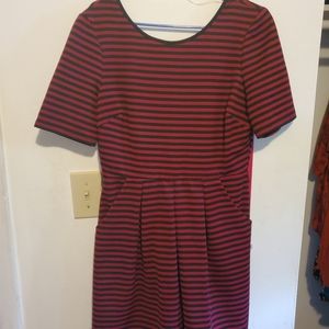 Black and red striped dress, has pockets!!